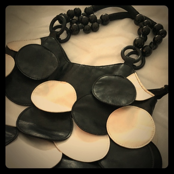 Shoulder Bag/Black/White - Picture 2 of 5